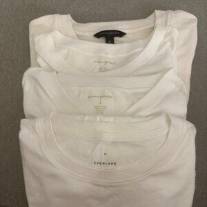 White Tee Bundle Cotton *NEW* THREE SHIRTS!
